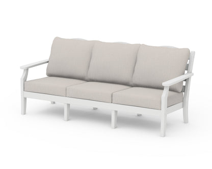 Draper James™ by  POLYWOOD® Savannah Deep Seating Sofa in White / Cast Ash