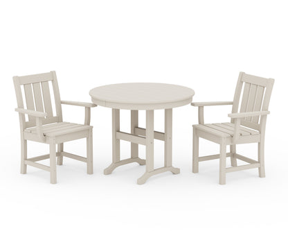 POLYWOOD® Oxford 3-Piece Farmhouse Dining Set in Sand