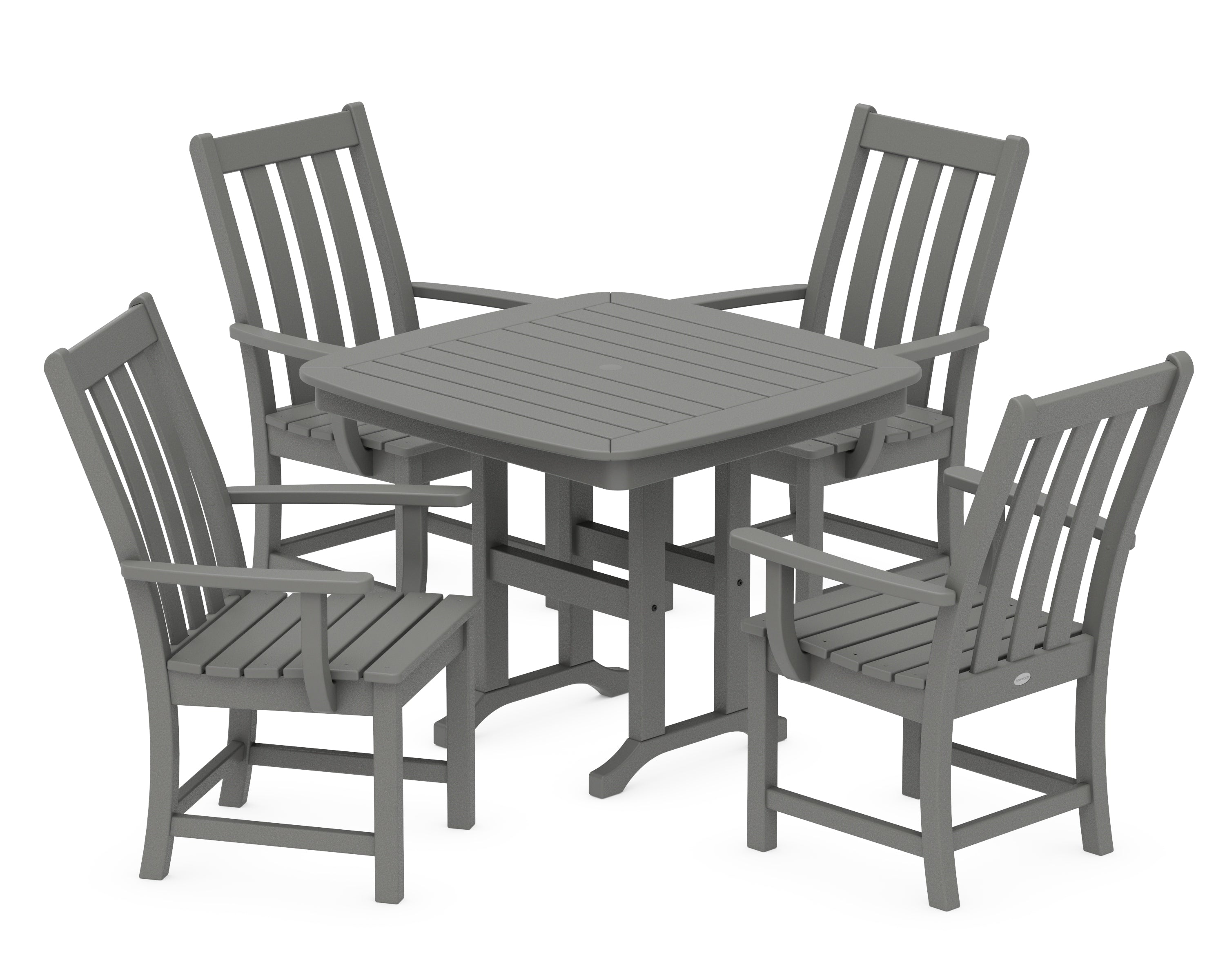 POLYWOOD® Vineyard 5-Piece Dining Set in Slate Grey