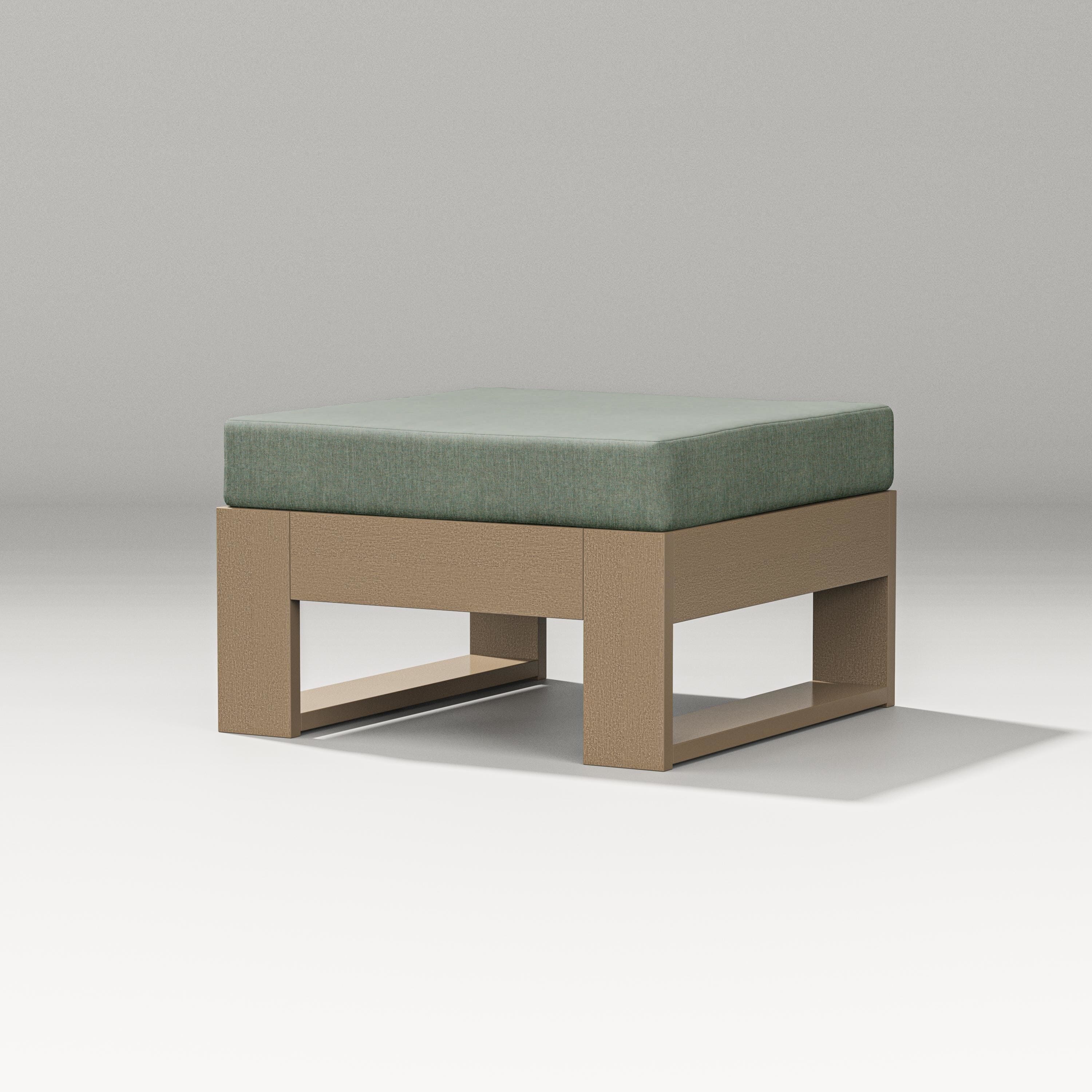 PW Designer Series Latitude Lounge Ottoman in Vintage Sahara / Cast Sage