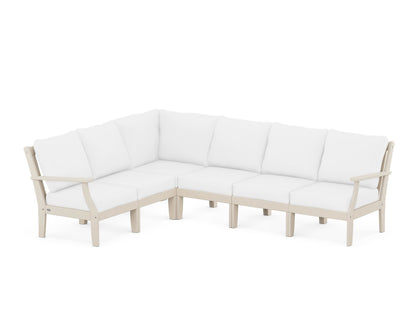 POLYWOOD® Braxton Modular 6-Piece Deep Seating Set in Sand / Natural