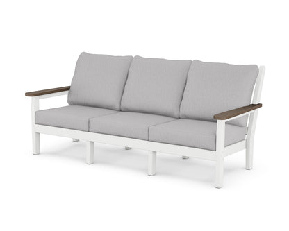 POLYWOOD® Chippendale Deep Seating Sofa in White / Kona / Granite