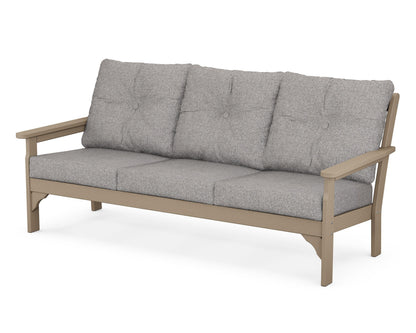 POLYWOOD® Vineyard Deep Seating Sofa in Vintage Sahara / Grey Mist