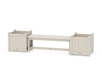 POLYWOOD® 48" Vineyard Straight Planter Bench Set - Large in Sand