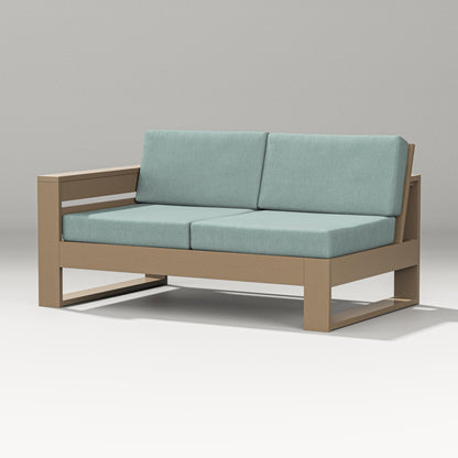 PW Designer Series Latitude Modular Left Arm Loveseat in Vintage Sahara / Glacier Spa