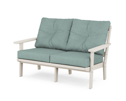 POLYWOOD® Prairie Deep Seating Loveseat in Sand / Glacier Spa