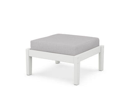 Unbranded Deep Seating Ottoman in White / Granite