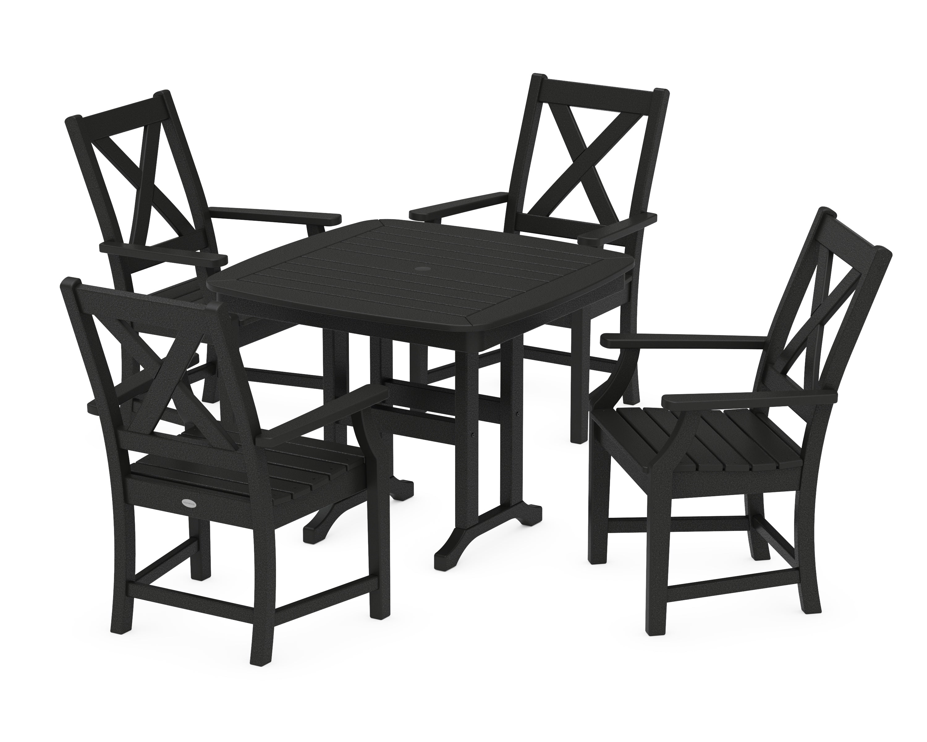 POLYWOOD® Braxton 5-Piece Dining Set in Black
