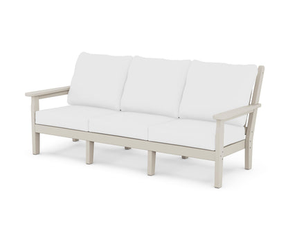 POLYWOOD® Chippendale Deep Seating Sofa in Sand / Natural