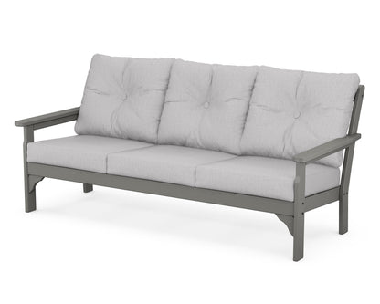 POLYWOOD® Vineyard Deep Seating Sofa in Slate Grey / Granite