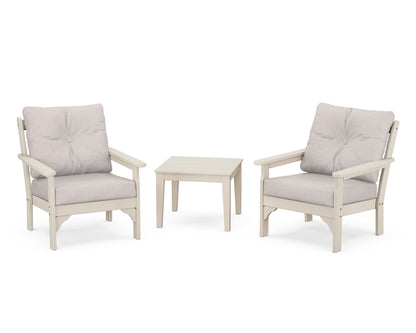 POLYWOOD® Vineyard 3-Piece Deep Seating Set in Sand / Dune Burlap