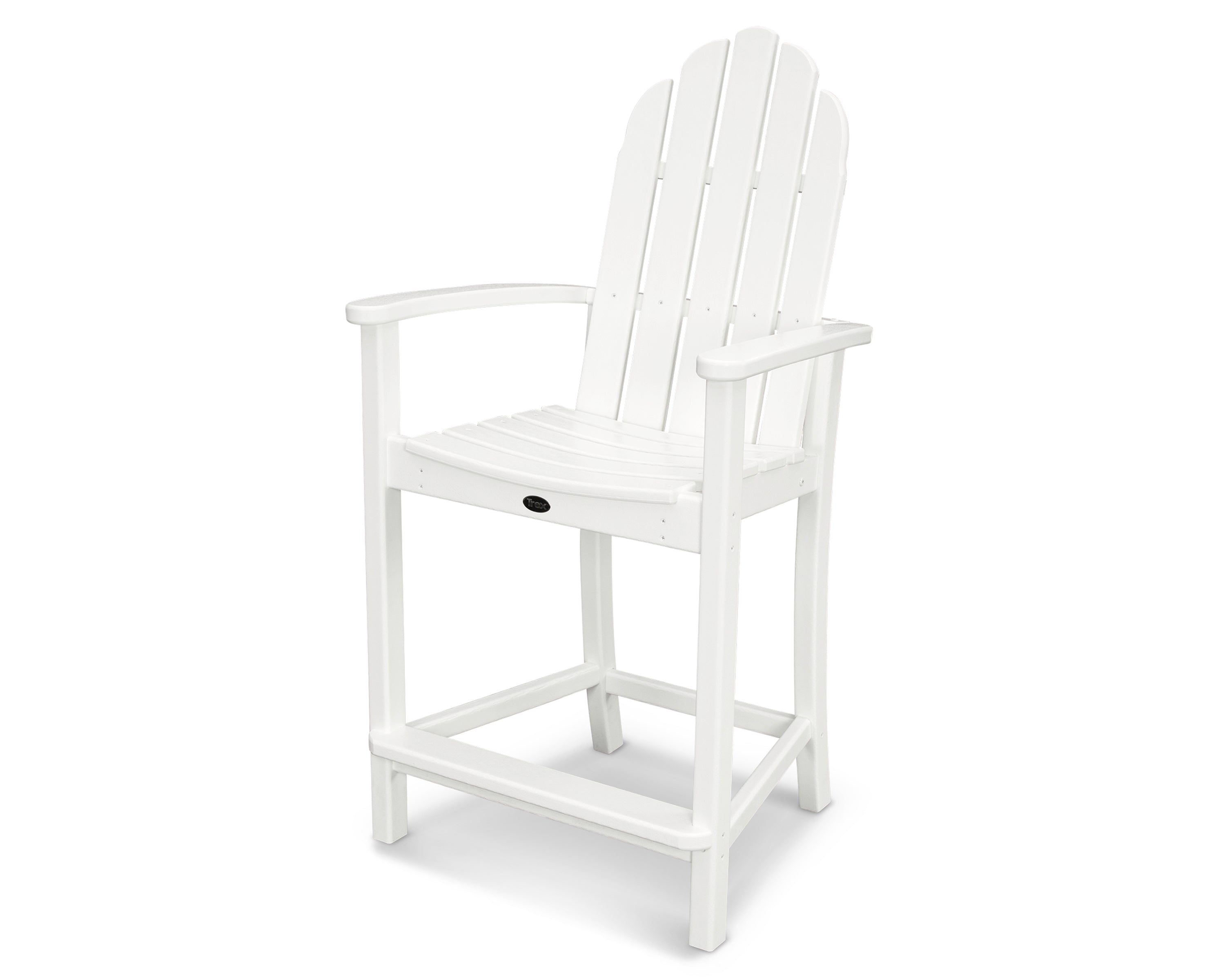 POLYWOOD® Classic Adirondack Counter Chair in White