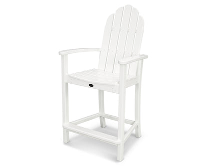 POLYWOOD® Classic Adirondack Counter Chair in White