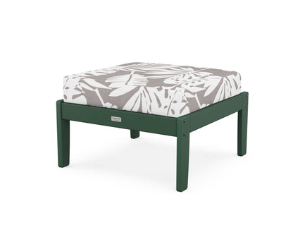Country Living Cottage Deep Seating Ottoman in Green / Leaf Grey Mist