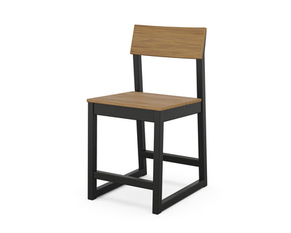 POLYWOOD® EDGE Counter Side Chair in Black / Natural