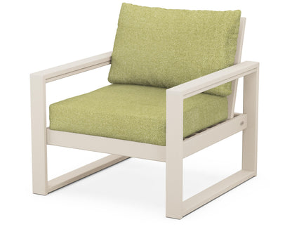 POLYWOOD® EDGE Club Chair in Sand / Chartreuse Boucle