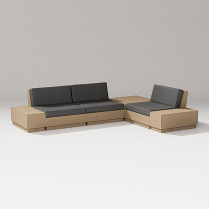 PW Designer Series Elevate 6-Piece Corner Sectional in Vintage Sahara / Spectrum Carbon