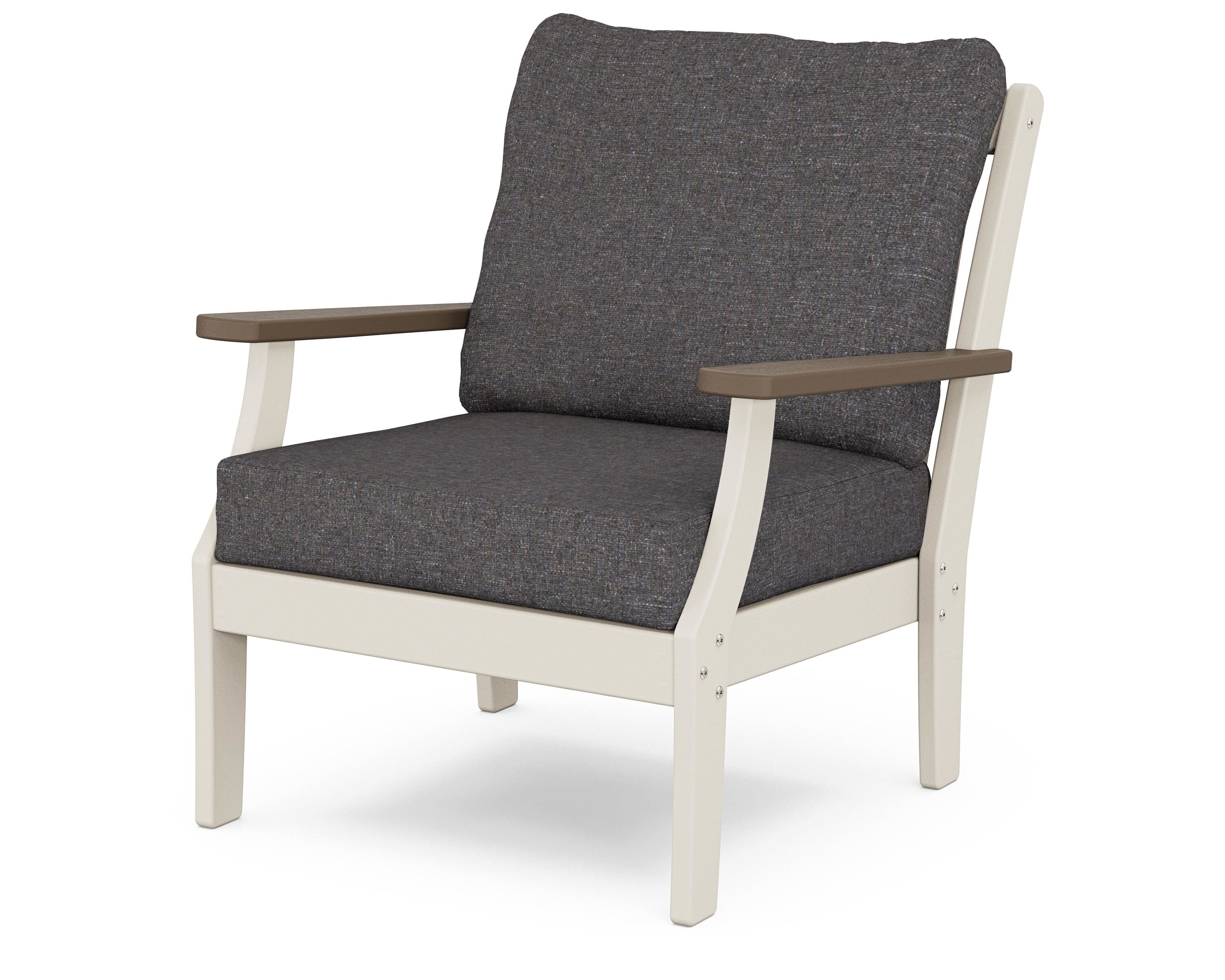 POLYWOOD® Braxton Deep Seating Chair in Sand / Kona / Ash Charcoal