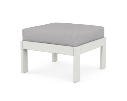 POLYWOOD® Vineyard Modular Ottoman in Vintage White / Granite