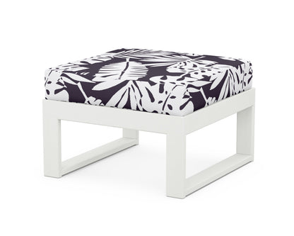 Unbranded Modular Ottoman - Modern in Vintage White / Leaf Navy