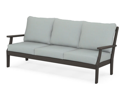 POLYWOOD® Braxton Deep Seating Sofa in Vintage Coffee / Spa