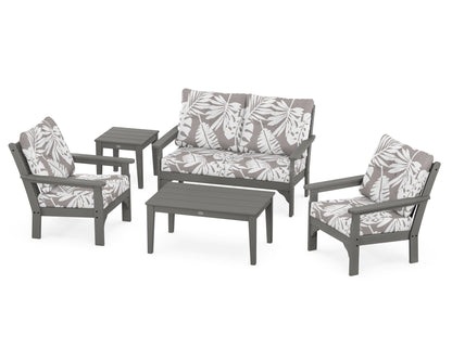 Vineyard 5 Piece Deep Seating Set - Slate Grey