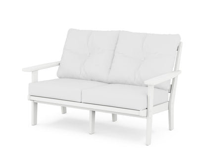 POLYWOOD® Oxford Deep Seating Loveseat in White / Natural