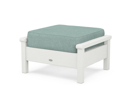 POLYWOOD® Harbour Deep Seating Ottoman in Vintage White / Glacier Spa