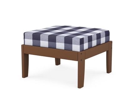 Unbranded Modular Ottoman - Classic in Teak / Buffalo Plaid Navy