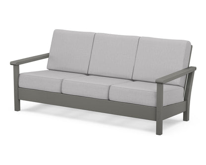 POLYWOOD® Harbour Deep Seating Sofa in Slate Grey / Granite