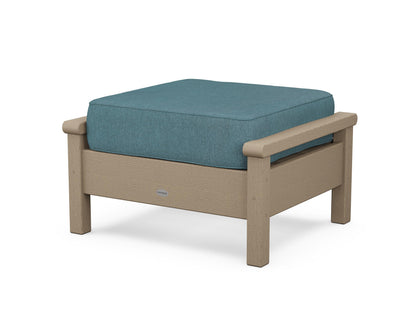 POLYWOOD® Harbour Deep Seating Ottoman in Vintage Sahara / Ocean Teal