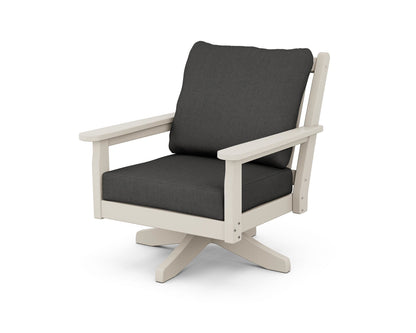Chippendale Deep Seating Swivel Chair - Sand