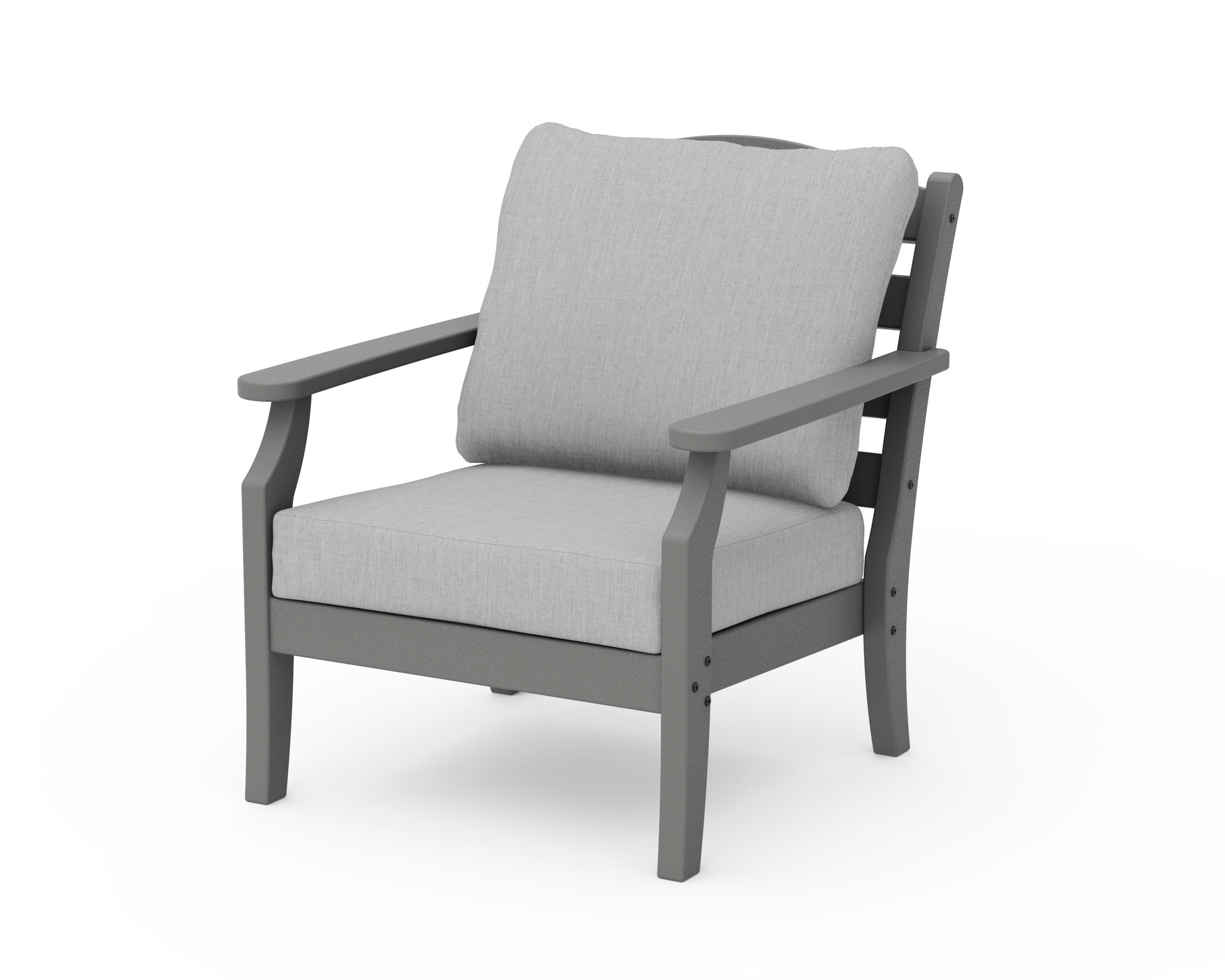 Draper James™ by  POLYWOOD® Savannah Deep Seating Chair in Slate Grey / Granite