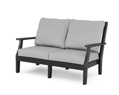 Country Living Wovendale Deep Seating Loveseat in Black / Granite
