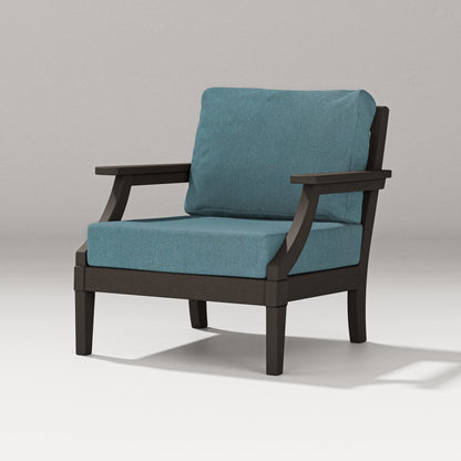 PW Designer Series Estate Lounge Chair in Vintage Coffee / Ocean Teal