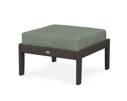 POLYWOOD® Braxton Deep Seating Ottoman in Vintage Coffee / Cast Sage