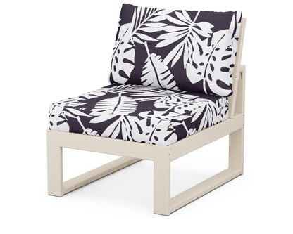 Unbranded Modular Armless Chair in Sand / Leaf Navy