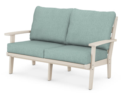 POLYWOOD® Grant Park Deep Seating Loveseat in Sand / Glacier Spa