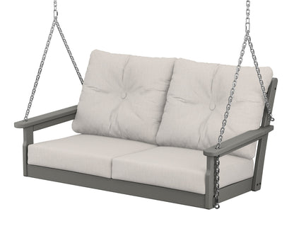 POLYWOOD® Vineyard Deep Seating Swing in Slate Grey / Cast Ash