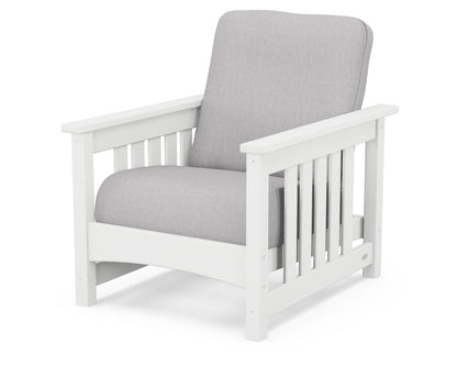 POLYWOOD® Club Mission Chair in White / Granite