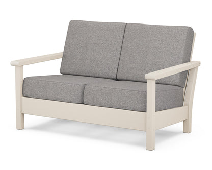 POLYWOOD® Harbour Deep Seating Loveseat in Sand / Grey Mist