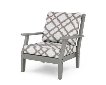 Country Living Wovendale Deep Seating Chair in Slate Grey / Trellis Grey Mist