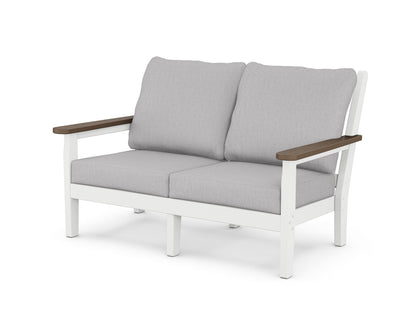 POLYWOOD® Chippendale Deep Seating Loveseat in White / Kona / Granite