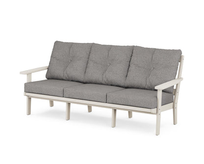 POLYWOOD® Prairie Deep Seating Sofa in Sand / Grey Mist
