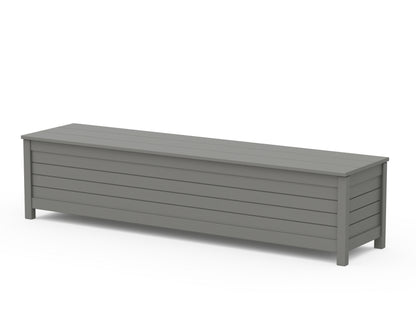 POLYWOOD® Nautical 72" Storage Bench in Slate Grey