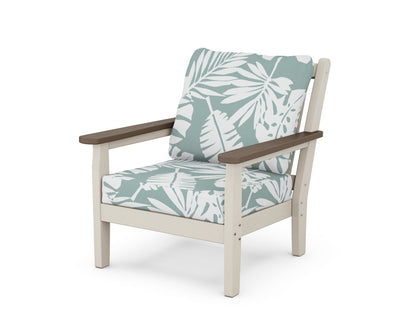 POLYWOOD® Chippendale Deep Seating Chair in Sand / Kona / Leaf Glacier Spa