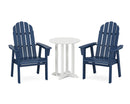 Vineyard Adirondack 3-Piece Round Dining Set