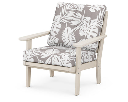POLYWOOD® Lakeside Deep Seating Chair in Sand / Leaf Grey Mist