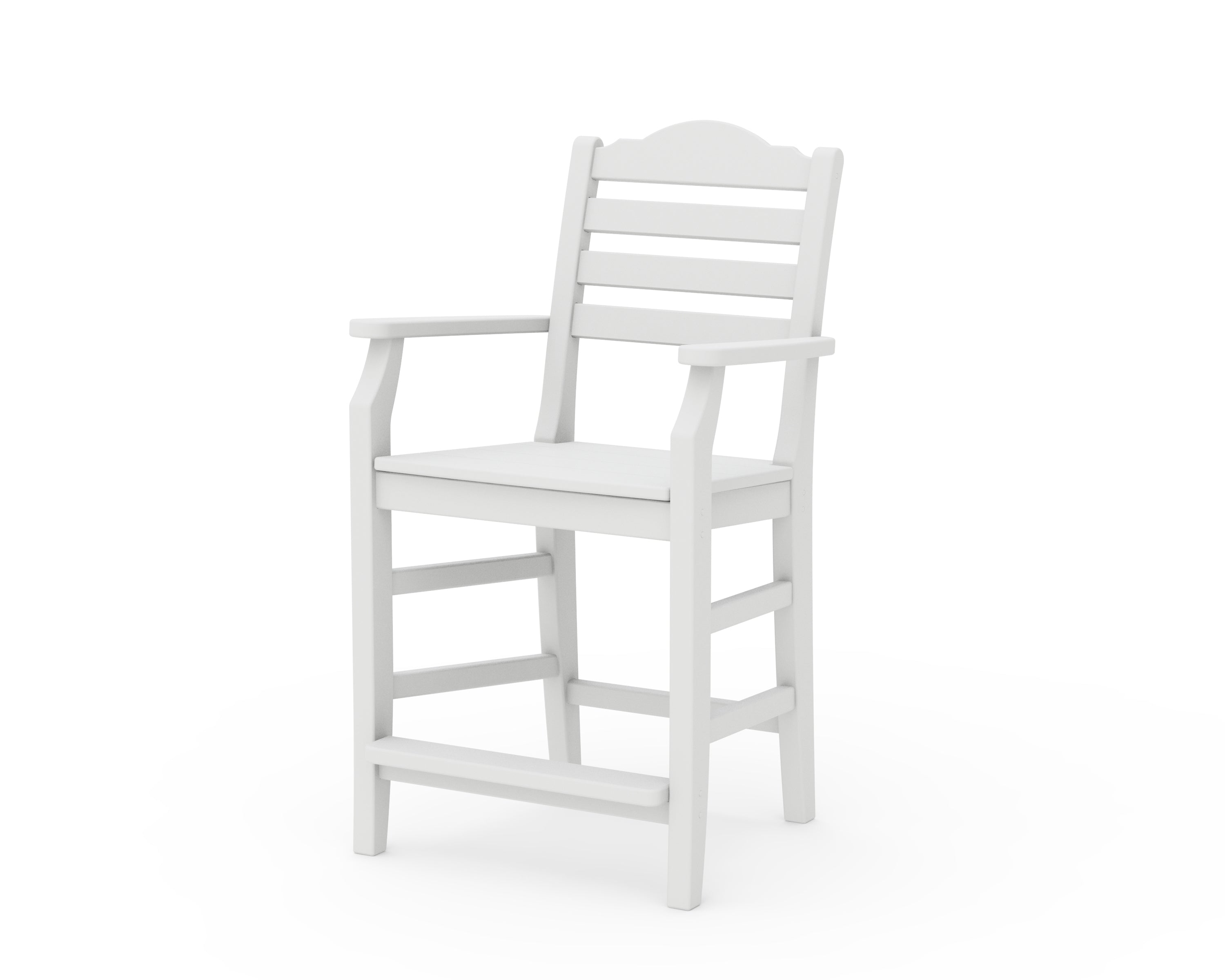 Draper James™ by  POLYWOOD® Savannah Counter Arm Chair in White