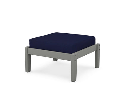 Unbranded Deep Seating Ottoman in Slate Grey / Navy